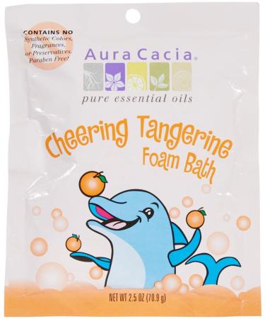 Aura Cacia Cheering Foam Bath Tangerine 2.5 oz (70.9 g)