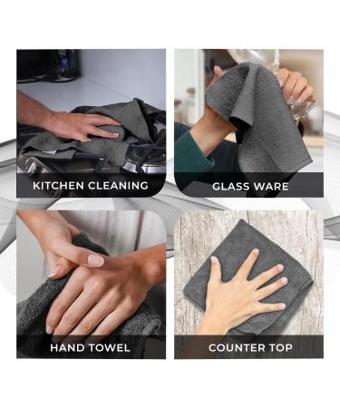 Avalon Towels Cotton Washcloths 12x12 Inches - Pack of 24, Premium Ring Spun Cotton, Super Absorbent & Soft Face Towels - Ideal for Gym, Hotel & Spa, Reusable Multipurpose Towels in Grey - Buy Online on SooperMarket.com