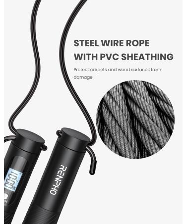 RENPHO Cordless Weighted Jump Rope with Counter for Fitness - Smart Skipping Rope for At-Home Workouts - Burn Calories with APP Data Analysis - Adult & Kids - Buy Online on SooperMarket.com