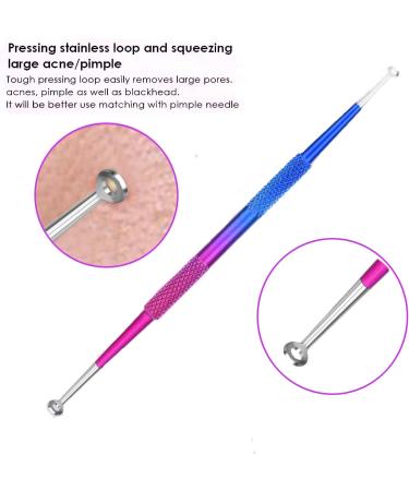 Pimple Popper Tool 7PCs Spot Popper Comedone Blackhead Remover Kits with Curved Tweezers and Pimple Popper Spot Remover for Facial Skin 7 Count (Pack of 1) - Buy Online on SooperMarket.com