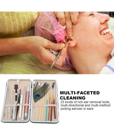 Ear Wax Removal Tool Set - 23 Piece Double Ended Ear Picks Stainless Steel Mint Green Ear Scoop - Ear Pick Sets - Buy Online on SooperMarket.com