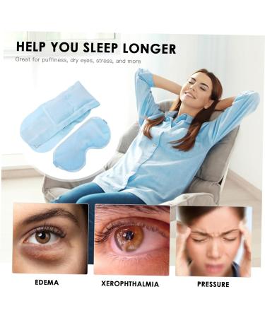 PLAFOPE 1 Set Neck Wrap Eye Mask Set Night Mask Anti-fatigue Eye Cooling Gel Eye Masks Gel Headache Headband Gel Pad Sleep Blindfold Cosmetology Kit Ice Eye Patch Cold Compress Eye Suede - Buy Online on SooperMarket.com