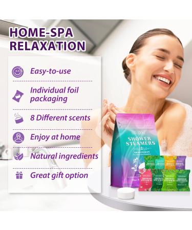 ATOANY Shower Steamers Aromatherapy for Women and Men 16 Pack 8 Scents Shower Bombs with Natural Essential Oils for Home Spa Self Care Stress Relief and Relaxation Nasal Relief Birthday Gifts - Buy Online on SooperMarket.com