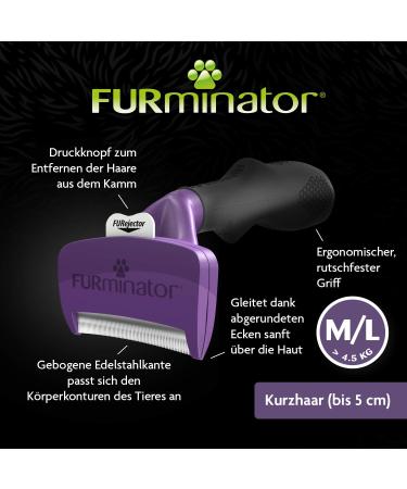 Furminator Deshedding Tool for Medium & Large Short-Haired Cats - Enhanced Cat Brush for Undercoat Removal 2.0 - Buy Online on SooperMarket.com