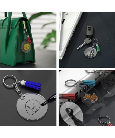 JIARON Acrylic Blank Keychains  200Pcs Acrylic Blank Keychain kits with 50 Pcs Acrylic Keychain Blanks  50 Pcs Keychain Tassels 50 Pcs Key Rings with Chain and 50 Pcs Jump Rings for DIY Keychain - Buy Online on SooperMarket.com