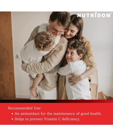 Nutridom Timed-Release Vitamin C 1 000mg with Citrus Bioflavonoids 100mg & Rose hip 100mg - Ascorbic Acid Supplement - Vegan-Friendly Non-GMO Gluten-free Soy-free Dairy-free 4 month supply (120 Tablets) - Buy Online on SooperMarket.com