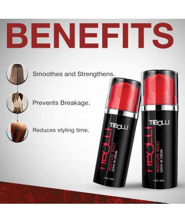 TIBOLLI Moisture Must Leave-In Cream for Extra Dry & Damaged Hair - Intense Hydration & Repair for Coils & Curls (3.4 oz) - Unisex - International Shipping Available - Buy Online on SooperMarket.com