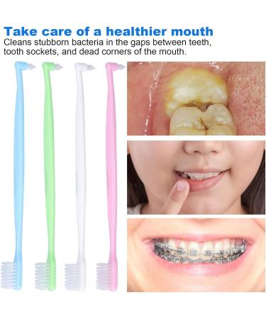 4PCS Orthodontic Toothbrush Set - Double-Ended Interspace Toothbrush for Braces & Teeth Cleaning - International Shipping Available - Buy Online on SooperMarket.com