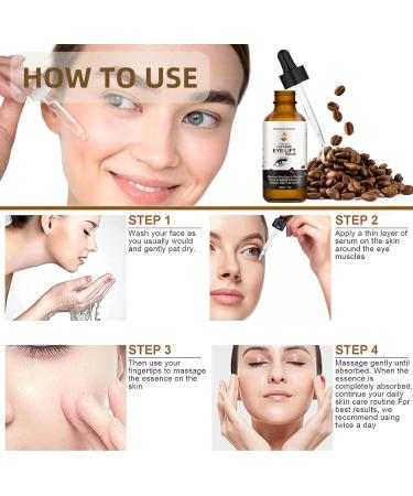 Caffeine Eye Serum Anti Aging Serum with EGCG Hyaluronic Acid Under Eye Cream for Dark Circles and Puffy Eyes Caffeine Eye Lift Serum Fade Fine Line Firming Eye Skincare 30ml - Buy Online on SooperMarket.com