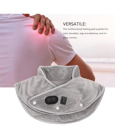 Comforting Heating Pad for Neck & Shoulders - 3 Heat Settings Massage Feature Pain Relief Wrap - Perfect Gift for Women & Men - Soft Sable Fabric - Buy Online on SooperMarket.com