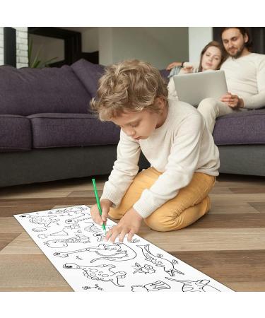 2pcs Children's Drawing Roll - Coloring Paper Roll for Kids  Drawing Paper Roll DIY Painting Drawing Color Filling Paper  120 * 11.8 Inches(Dinosaur+Animal) - Buy Online on SooperMarket.com