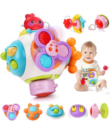 Yashuo sensors Montessori motorik baby toys: gift 1 2 3 year girl boy |7-in-1 activity motor cubes children's toys from 1 2 3 years multi-colored