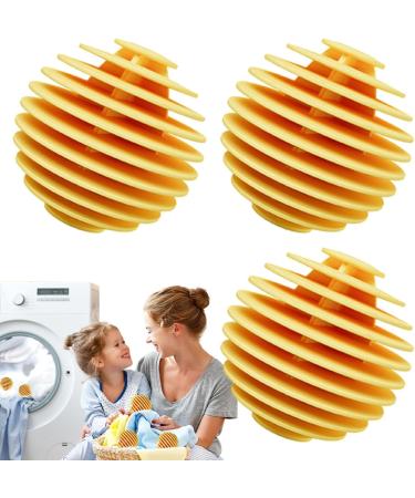 Washing Machine Balls Soft Washing Balls 3 Pcs Machine Ball Softener Tpr Reusable Laundry Balls Quick Drying Washing Balls Deep Cleaning Machine Balls Laundry Softener Balls Yellow - Buy Online on SooperMarket.com