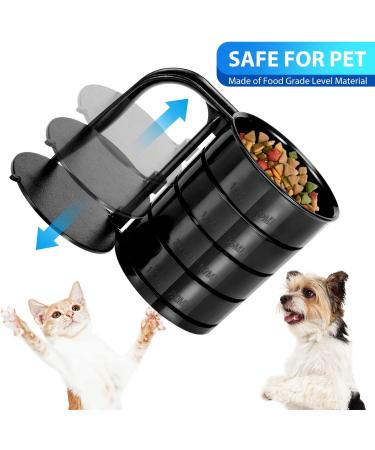 Pet Food Scoop with Measuring Lines - Injection Molded Plastic Cup for Dogs, Cats, Birds - Dishwasher Safe - 1 C, 3/4 C, 1/2 C, 1/4 C - Buy Online on SooperMarket.com