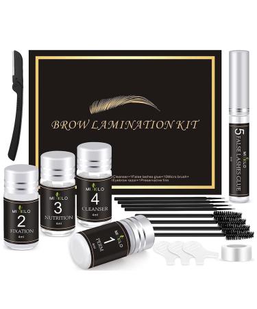 Ofanyia Lash Lift & Brow Lamination 2 in 1 Kit Instant Fuller Eyebrow & Eyelash Perm Kit with Brow Brush and Brow Razor - Salon Result Lasts 6-8 weeks