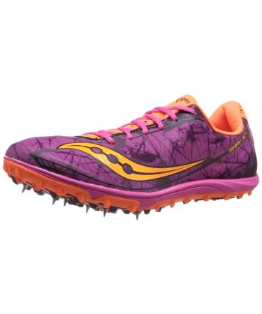Saucony Women's Shay XC4 Spike-W 6 Raspberry/Vizi Orange