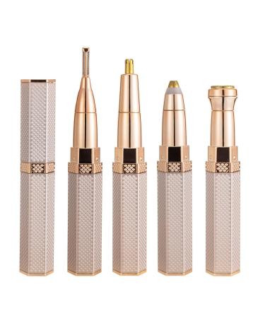 Camidy Nose Hair Trimmer for Women 4 in 1 Women Hair Trimmer Set for Face Eyebrow Nose Ear Body Hair UBS Rechargeable