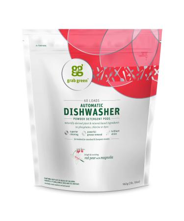 Grab Green Automatic Dishwashing Detergent Pods Red Pear with Magnolia 60 Loads 2 lbs 4 oz (1080 g)