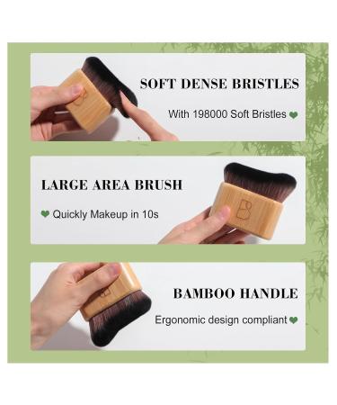 BS-MALL Self Tanning Body Brush Set | Eco-Friendly Bamboo Handles Ultra-Soft Bristles | Perfect for Face & Body Application | Travel-Friendly Makeup Brushes - Buy Online on SooperMarket.com