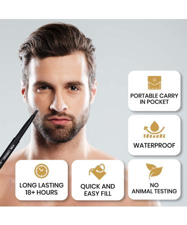 King Leonidas Beard Pencil Filler for Men - Black Water-Resistant Beard Liner Pen - Beard Shaper & Definer for Patchy Beards -Facial Hair Darkener for Natural Look - Buy Online on SooperMarket.com