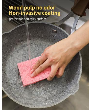 ARCLIBER Cellulose Heavy Duty Kitchen Sponges - 6 Pack, Multicolor - Scrub Tough Messes Without Scratching - Buy Online on SooperMarket.com