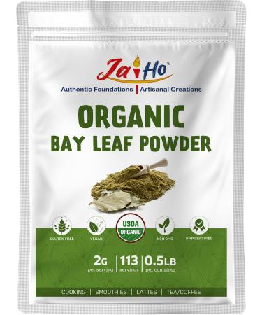 Certified USDA Organic Bay Leaves Powder - 8 OZ - Gluten Free, Vegan, Non-GMO - By Jai Ho