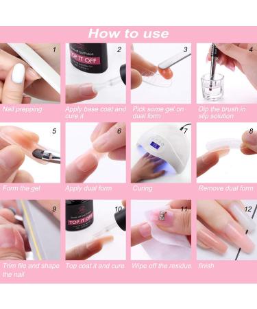 Makartt Poly Nail Gel Kit - Clear Pink Fall Color Nail Extension Gel Set - Buy Online on SooperMarket.com
