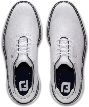 FootJoy Men's Fj Traditions Spikeless Golf Shoe - 44 EU Wide - White/Navy - Best for Comfort & Performance - Buy Online on SooperMarket.com