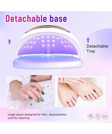 268W UV Nail Lamp with Sensor, Timer Setting, LCD Screen - Professional Nail Art Tool for DIY at Home Salon - Off-White - Buy Online on SooperMarket.com
