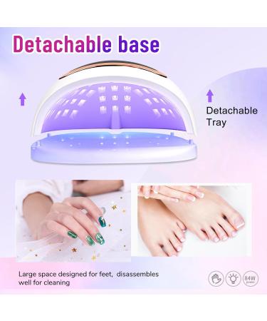 Professional 268W UV LED Nail Lamp with Automatic Sensor/4 Timer Setting/Large LCD Touch Screen Nail Dryer UV Lamps for Gel Nails Curing Lamp for Fingernail and Toenail Home Salon off-white - Buy Online on SooperMarket.com