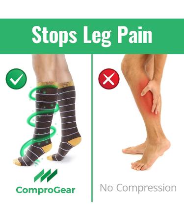 ComproGear 6XL Compression Socks in Onyx Black - Support for Maximum Comfort - Buy Online on SooperMarket.com