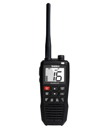 Uniden Atlantis 275 Handheld Two-Way VHF Marine Radio, Floating IPX8 Submersible Waterproof, Large Dual-Color Screen, 6-Watt, All USA/International/Canadian Marine Channels, NOAA Weather Alerts