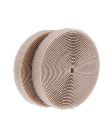 IHKFILAN 5 Yards Sew On Hook and Loop Tape Fastening Nylon Fabric Tape with Non-Adhesive for DIY Craft Interlocking Tape Sewing Fasteners (3/4'' Wide  5 Yard Hook + 5 Yard Loop) for Roll Khaki
