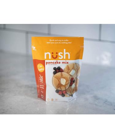 Nush Foods Keto Pancake Mix (2-Pack) - Original Flax Gluten-Free Grain Free Paleo Diabetic Friendly Snack - No Sugar Added Low Carb Healthy Option - 12.3 oz - Buy Online on SooperMarket.com