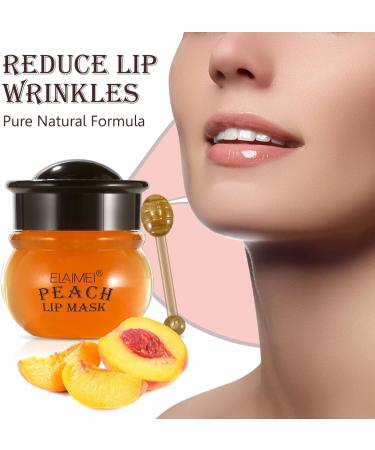 Lip Mask Lip Mask Lip Mask Pads Anti-Ageing Moisturising Lip Pads Suitable for Dry & Cracked Lips Collagen Lip Sleeping Mask for Lip Care (Peach & Honey) - Buy Online on SooperMarket.com