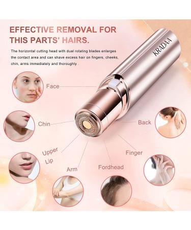 Women's Facial Hair Remover - Painless Portable Shaver for Lip & Chin | USB Rechargeable - Buy Online on SooperMarket.com