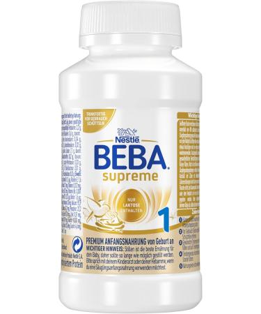Nestl BEBA SUPREME 1 Infant Milk - Ready-to-Drink 200ml Bottles (Pack of 8) with Omega 3 | International Shipping Available - Buy Online on SooperMarket.com