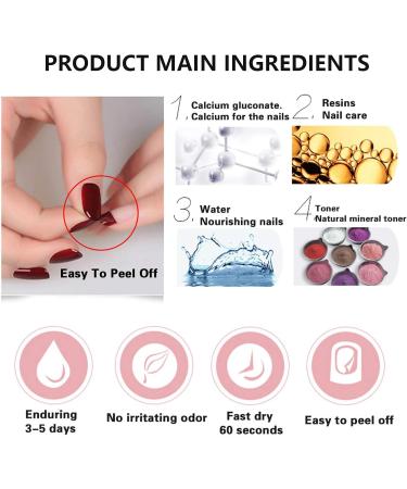 EONFAVE Glitter Nail Polish Sets - 6 Colours Pearlescent Glitter Nail Varnish Set - Shinny Peel Off Nail Polish Gifts for Women Nail Art DIY Home - No Need Cured Glitter Pearl Set - Buy Online on SooperMarket.com