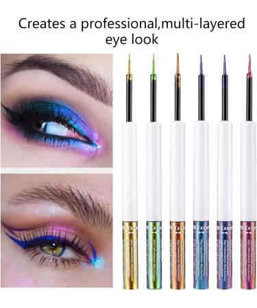 HERBENJOY Chameleon Metallic Liquid Eyeliner - Holographic Glitter Multichrome Eye Makeup (#06) - Buy Online on SooperMarket.com