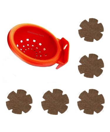 Moondown Farm Canary Bird Nest Pans and Jute Liners 5 PACK