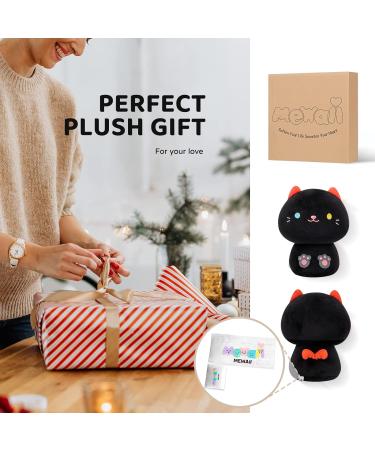 Mewaii 14'' Soft Black Cat Mushroom Plushie Stuffed Animal Pillow Toy | 14 Inch Squishy Plush - Buy Online on SooperMarket.com