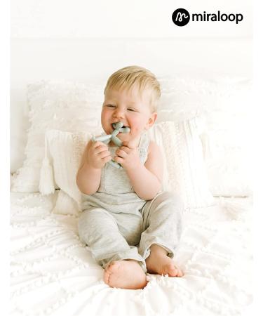 Miraloop Teething Toy for Baby 0-18 Months - Jellydog Rocking Teether, Food Grade Silicone, Choke-Proof & Odorless - Mint Green - Buy Online on SooperMarket.com