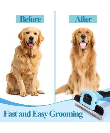 HZPolang Deshedding Tool for Dogs - Pet Hair Remover Grooming Brush for Small, Medium & Large Breeds - Cats, Horses - Short or Long Hair Deshedder - Buy Online on SooperMarket.com
