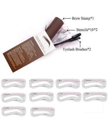 Eyebrow Stamp Stencil Kit - Brow Stamping for Perfect Brows - Waterproof Reddish Brown - Buy Online on SooperMarket.com