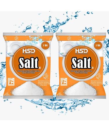 HSD Dishwasher Salt Powerful Cleaning Dishwasher Salt 1kg 2pack