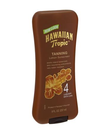 Hawaiian Spf4 Tropic Tanning Lotion Cocoa Butter 8 Ounce (235ml) (3 Pack)