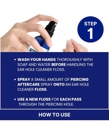 BodyJ4You Piercing Aftercare Spray | Keloid Bump Removal & Cleaner for Earring Holes | Natural Saline Wound Wash | Pierced Ears & Nose Cleaning Kit - Buy Online on SooperMarket.com