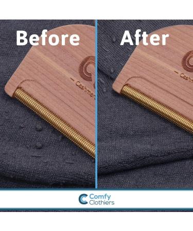 Comfy Clothiers Multi-Fabric Cedar Wood Sweater Comb - Defuzz Cashmere, Wool & More - Lint & Pilling Remover for Refreshed Clothes - Buy Online on SooperMarket.com