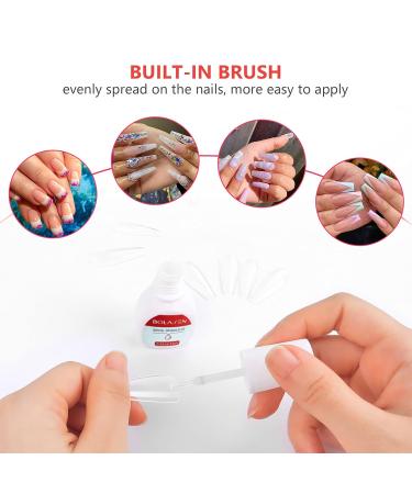 2-Pack Extra Strong Nail Glue for Tips & Broken Nails - 15ml Bottles with Brush | Bolases - Buy Online on SooperMarket.com