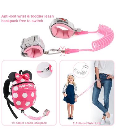 4 in 1 Toddler Harness Leash | Baby Anti Lost Wrist Link | Child Safety Tether | Walking Harness Wristband Assistant Strap Belt - Rose Red - Buy Online on SooperMarket.com